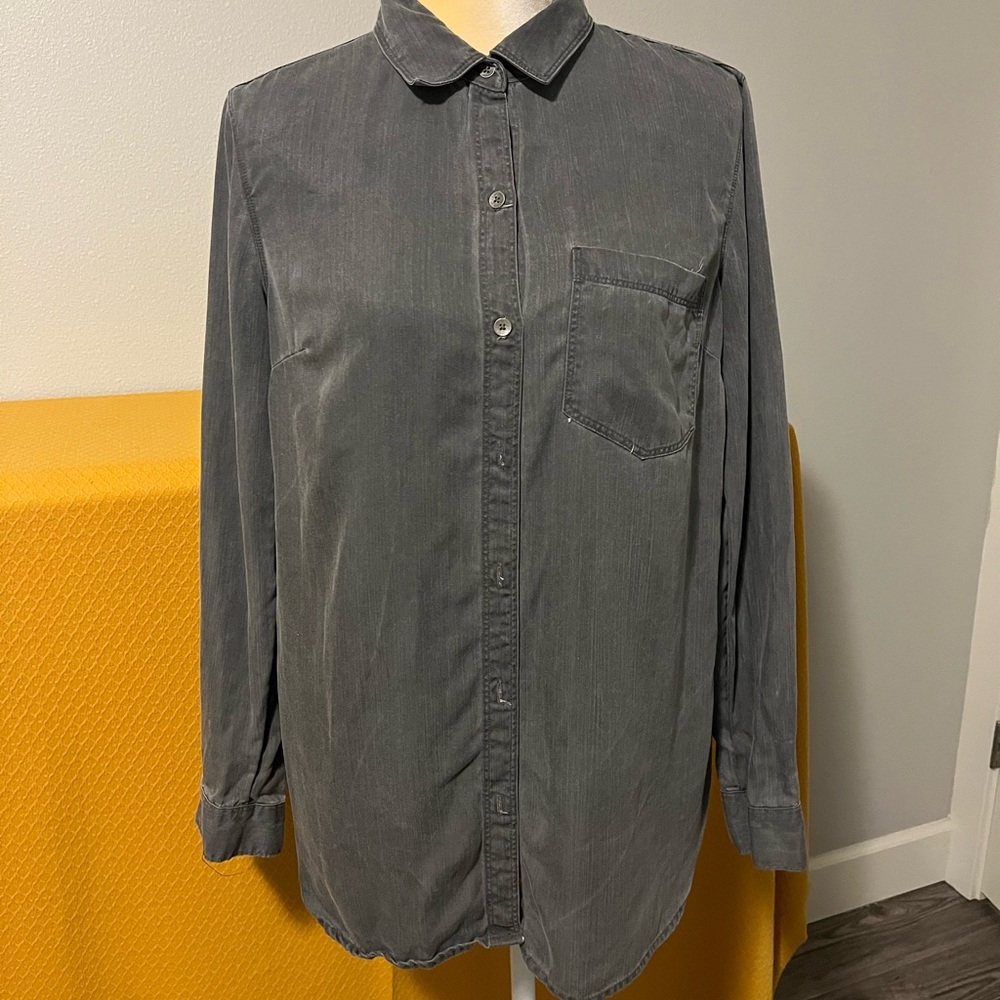 Gray Button Down